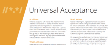 Universal Acceptance Fact Sheet