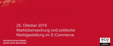Präsentation: Einführung - Marktüberwachung und politische Marktgestaltung im E-Commerce