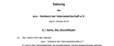 Satzung eco e.V.