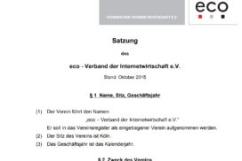 Satzung eco e.V.