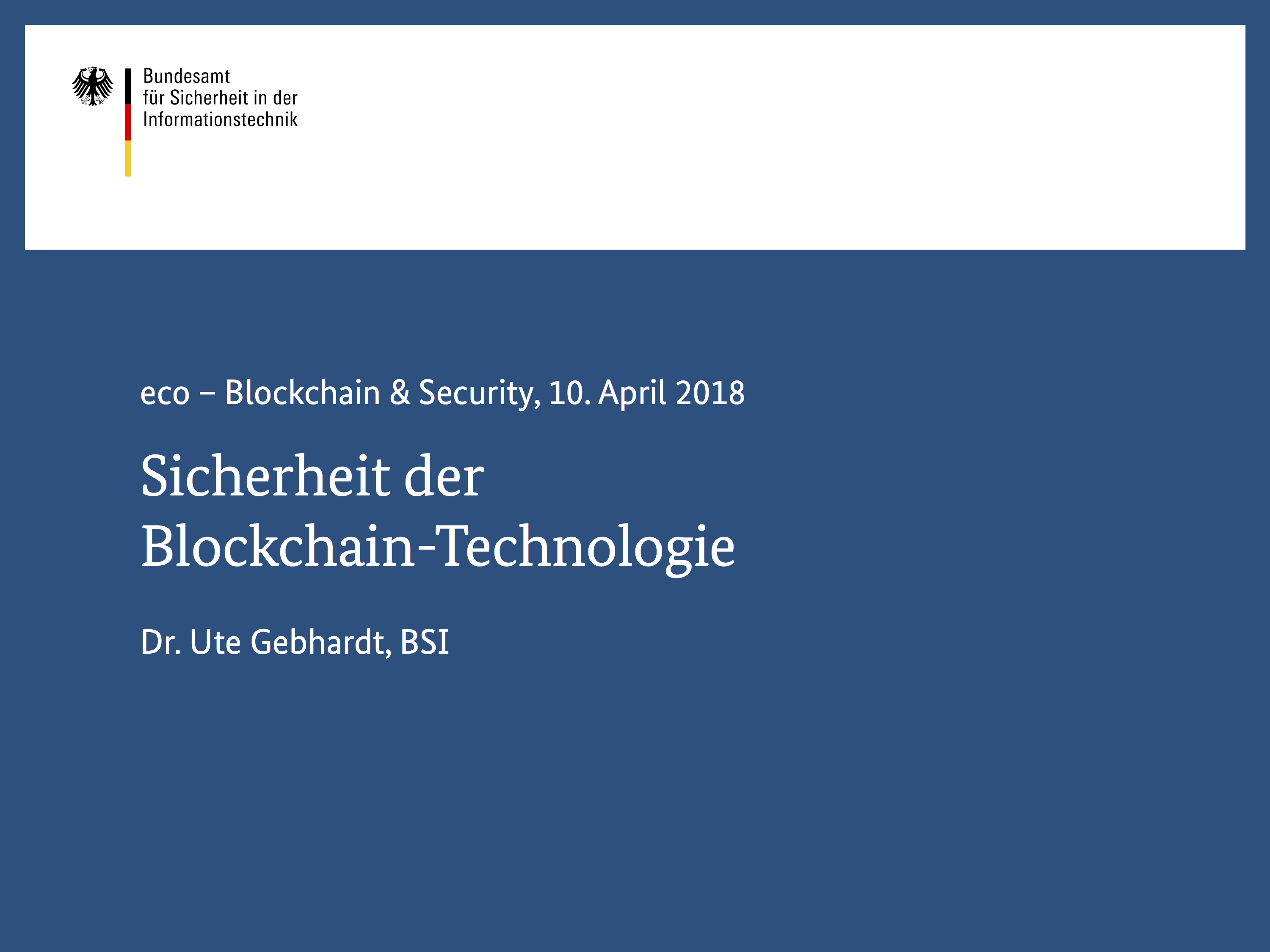 Präsentation: Sicherheit der Blockchain-Technologie