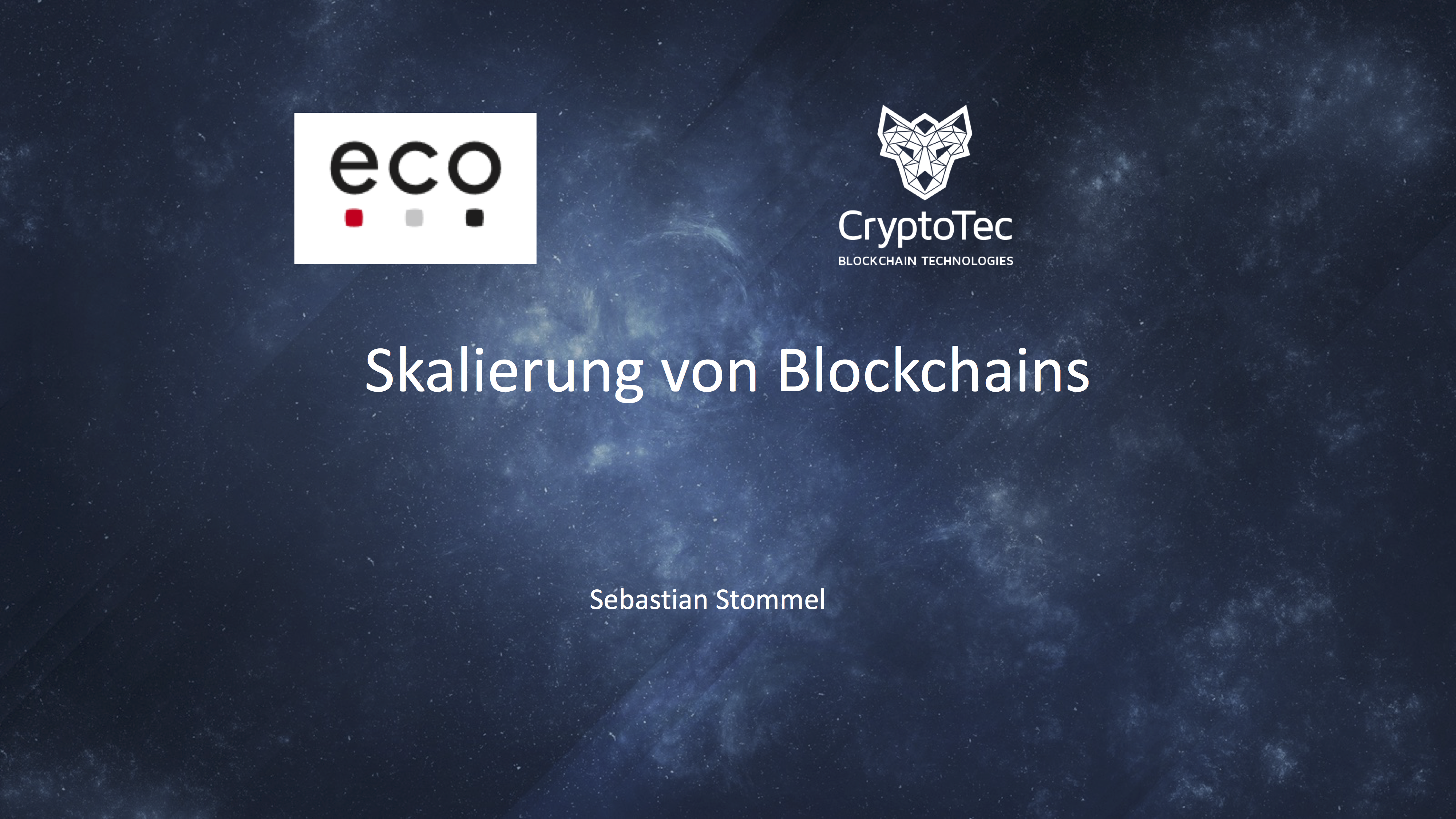 Präsentation: Skalierung von Blockchains