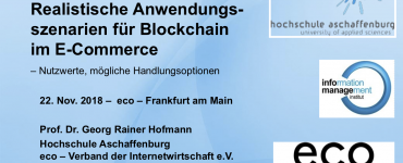 Präsentation: Realistische Anwendungsszenarien für Blockchain im E-Commerce