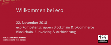 Präsentation: Blockchain, E-Invoicing & Archivierung