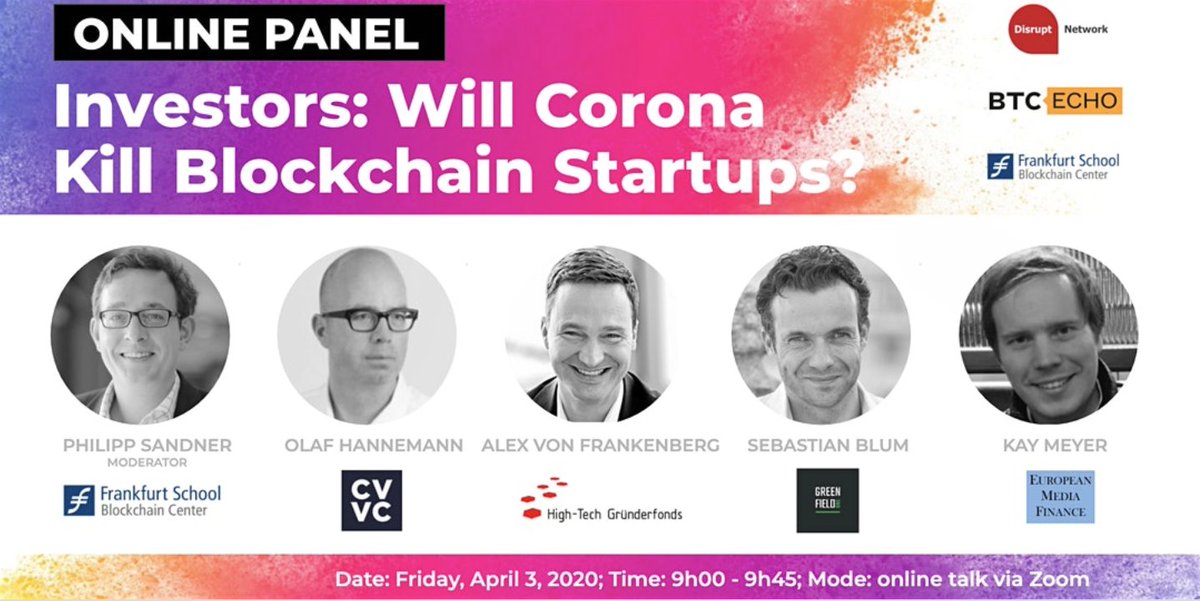 Online Panel: "Will Corona Kill Blockchain Startups?"