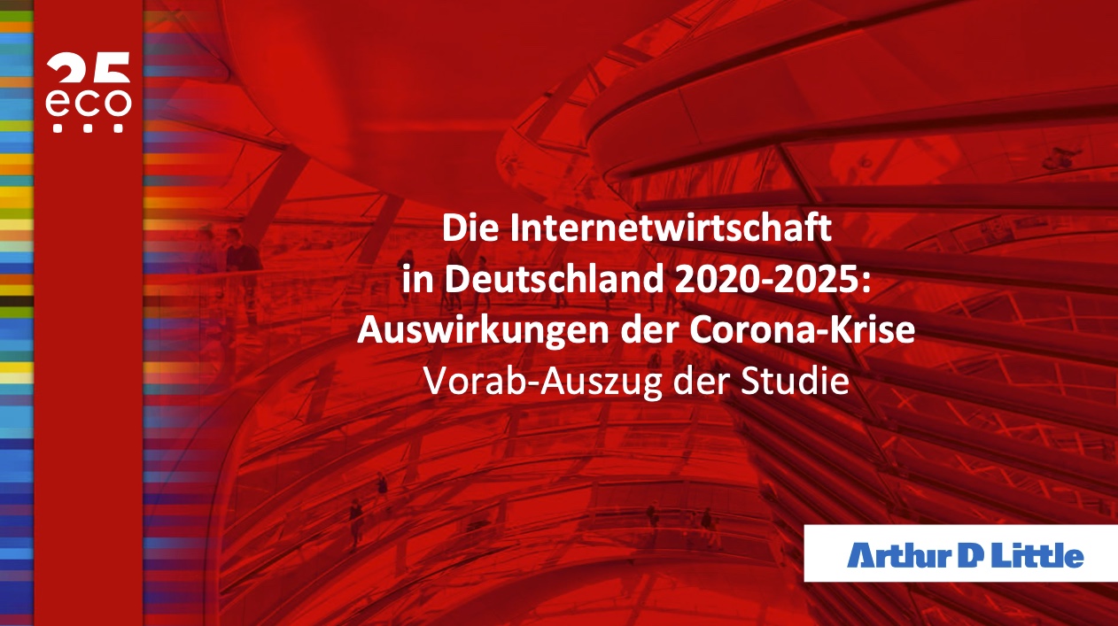 eco Studie zeigt: Corona-Krise trifft auch Internetwirtschaft in Deutschland - langfristig überwiegen positive Effekte  