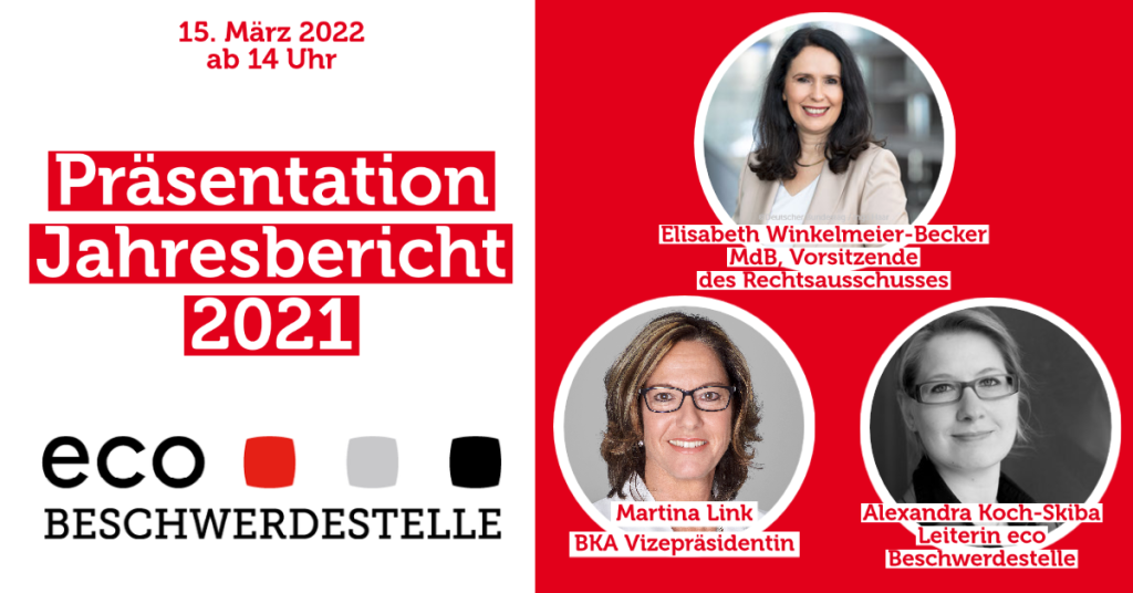 eco Beschwerdestelle – Präsentation Jahresbericht 2021