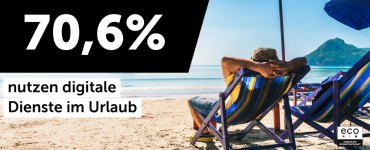 eco Umfrage: 70,6 Prozent der Deutschen nutzen im Urlaub Online-Dienste