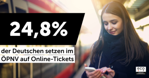 Zwei Monate Deutschlandticket: Jeder und jede Vierte (24,8 Prozent) setzt im ÖPNV auf Online-Tickets