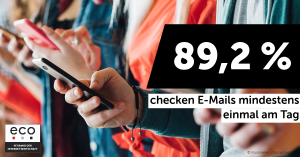 eco Umfrage: 89,2 Prozent checken E-Mails mindestens einmal am Tag