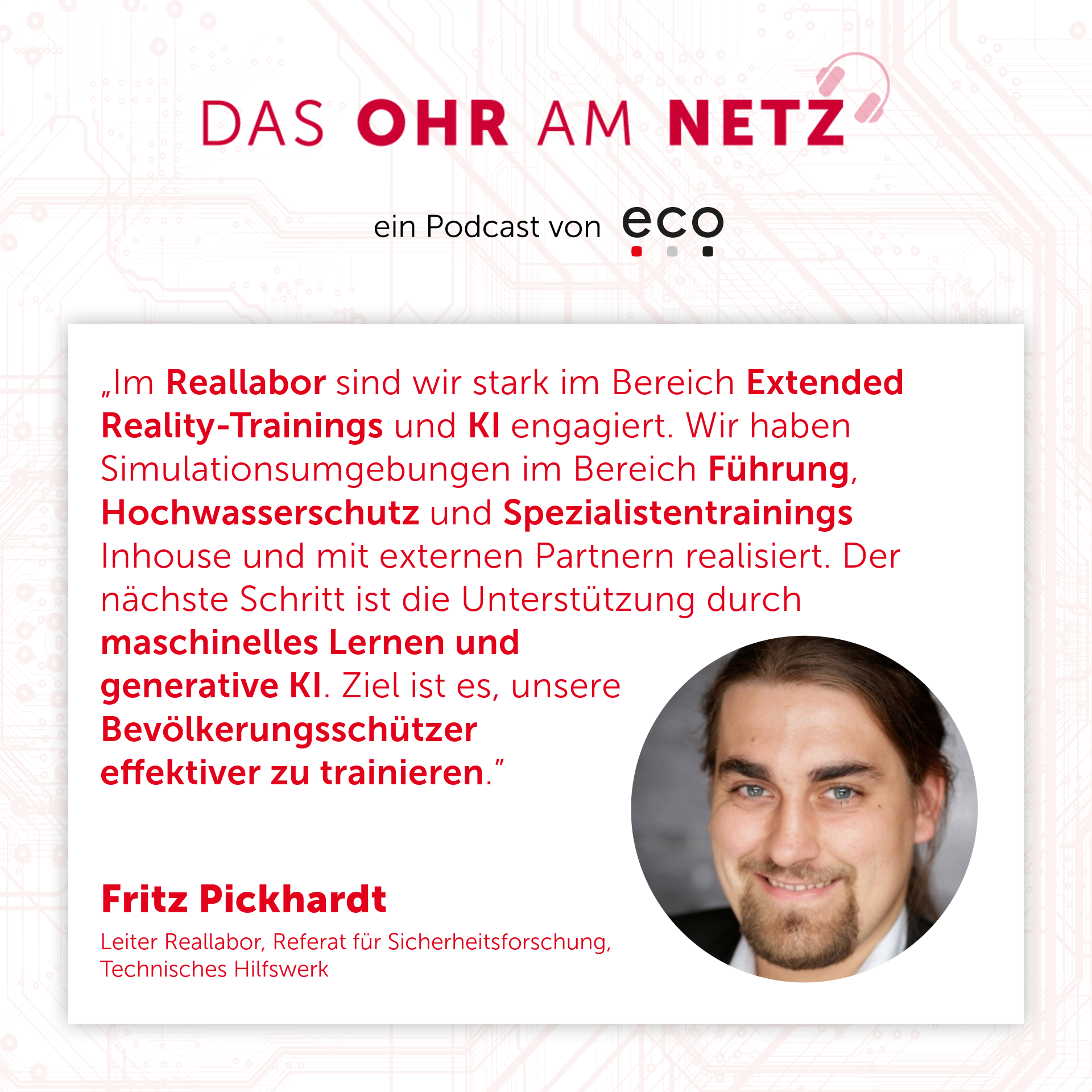 eco Podcast zur Digitalisierung im Katastrophenschutz