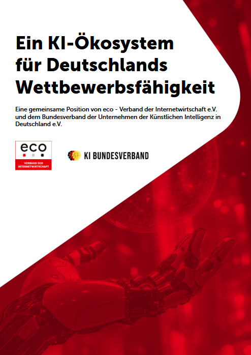 Gemeinsames Strategiepapier von eco und KI Bundesverband fordert Priorisierung eines KI-Ökosystems